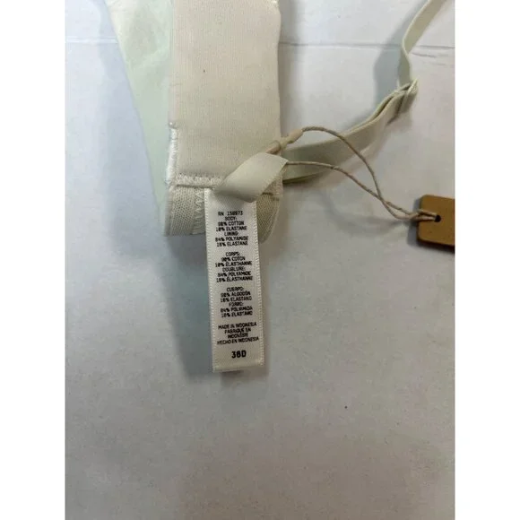 SKIMS Cotton Jersey T-Shirt Bra Bone Size 36D NWT - Picture 7 of 7